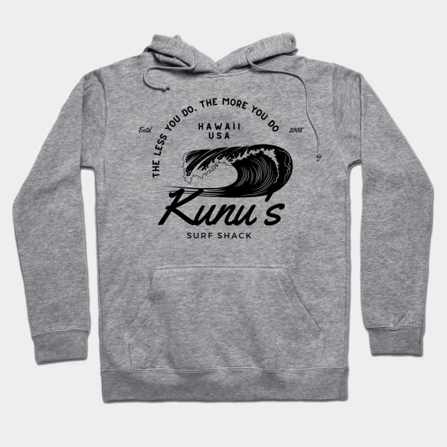 Kunu's Surf Shack blk Hoodie by Nostalgia*Stuff